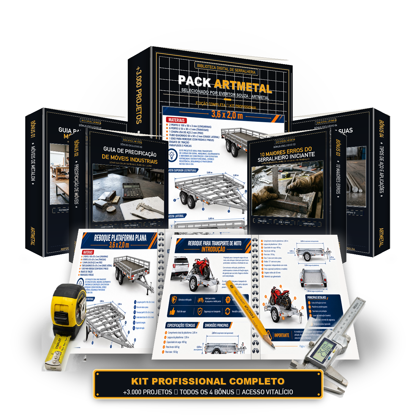 Pack Artmetal Kit Profissional com 4 Bônus
